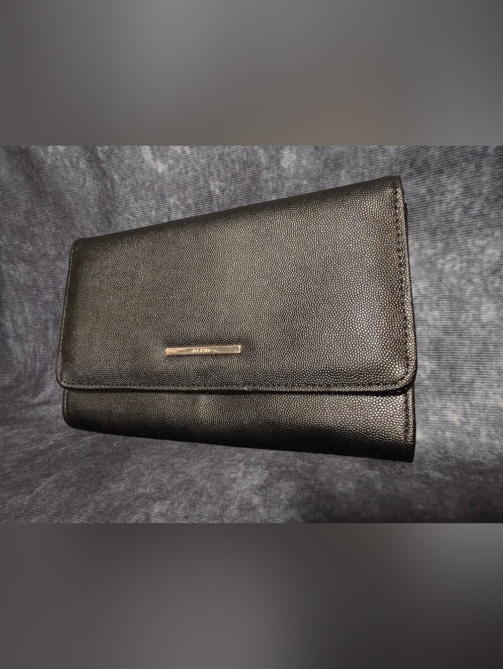 ✨️3/$25✨️ ALDO Black Clutch Wallet - Textured Faux Leather
